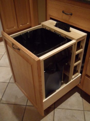 43 Sneaky Ideas To Hide A Trash Can In Your Kitchen - DigsDigs