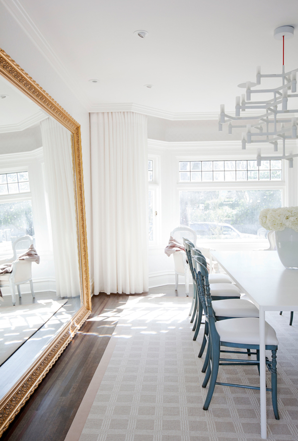 White color as the main one makes interiors airy, light-filled and spacious