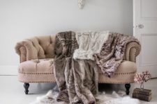 03 a blush velvet loveseat will be a perfect fit for a feminine space