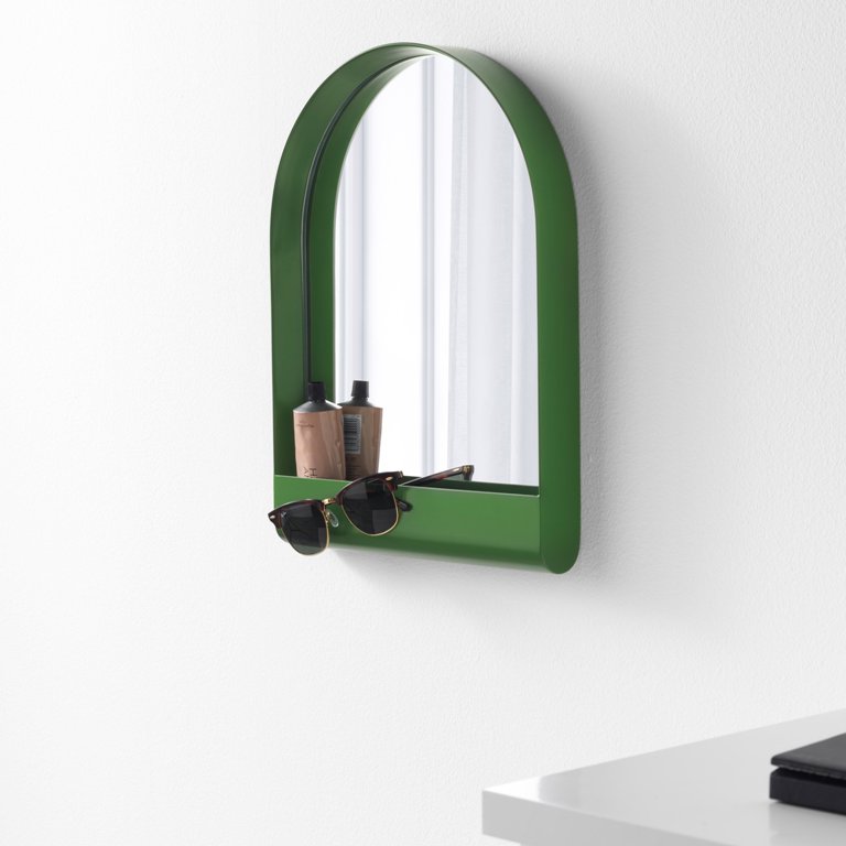 A comfy IKEA mirror with a storage pocket