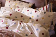 07 colorful polka dot printed bedding to add a cheery summer touch