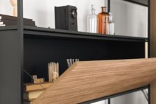 26 a bureau that becomes a comfortable desk features effective storage