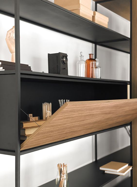 a bureau that becomes a comfortable desk features effective storage