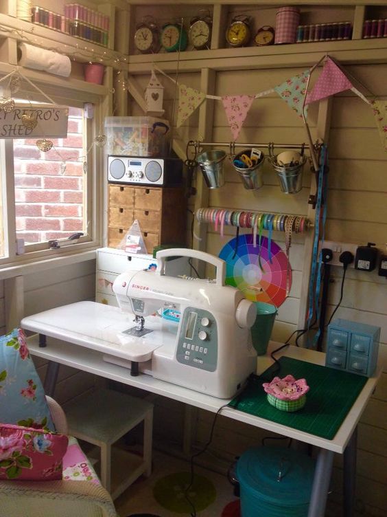 sewing room she shed will let you enjoy sewing anytime