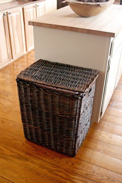 simply drop your bin into a wicker hamper for a vessel that adds a bit more style in your kitchen