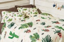 29 whimsy and funny cactus print bedding in green and pink hues