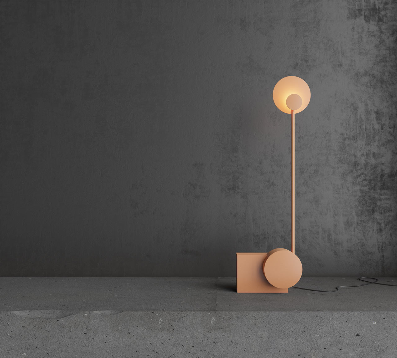 RA table lamp is inspired by the sun movements and it interacts with you and inspires you to move, too