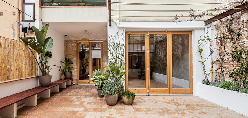 This home was renovated to create a modern space, the existing tiles and bricks were repurposed in different rooms and patios