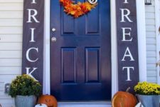 trick treat halloween front door decor