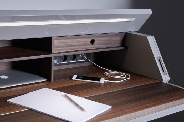 Such a desk won't take much space and you can organize a home office anywhere with it