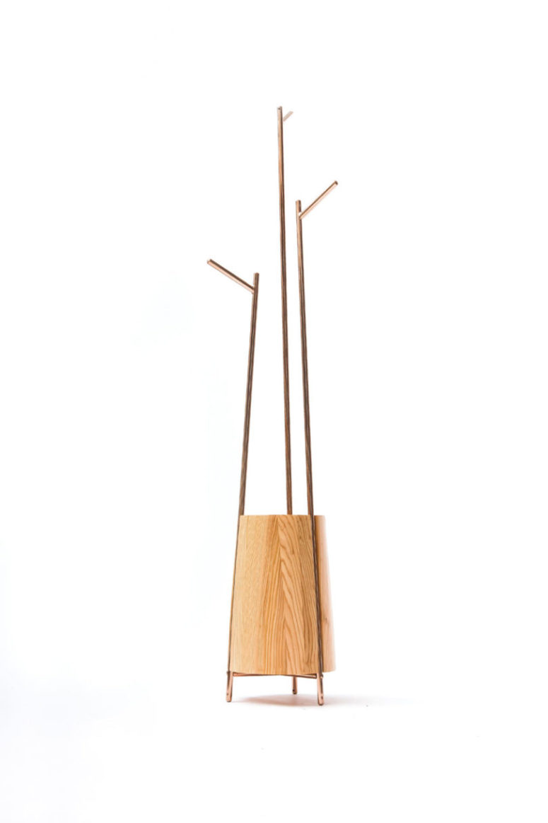This coat hanger looks stylish and chic, and its shape is non-traditional