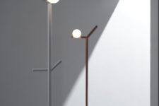 04 Tilting the bulb sidewards offers minimalist structure and lighting efficiency