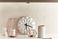 05 matte white tiles with white grout make up a gorgeous textural backsplash