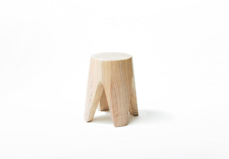 This classic four leg stool will be a natural touch