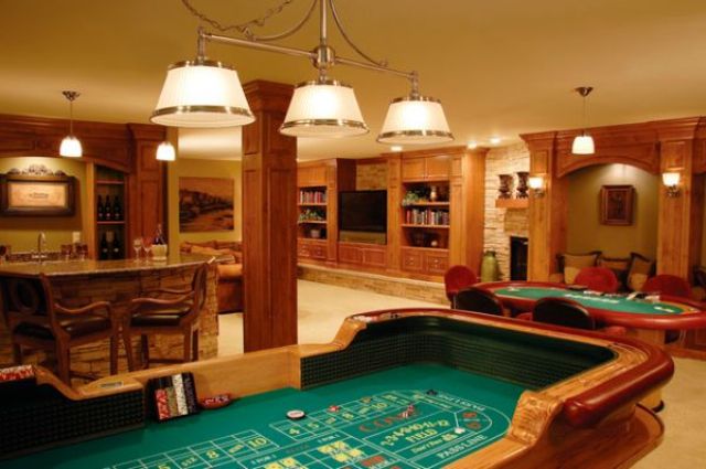 a home casino and card tables to play with your friends
