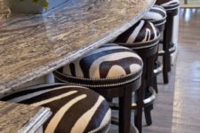 14 zebra print stools for an interesting breakfast zone