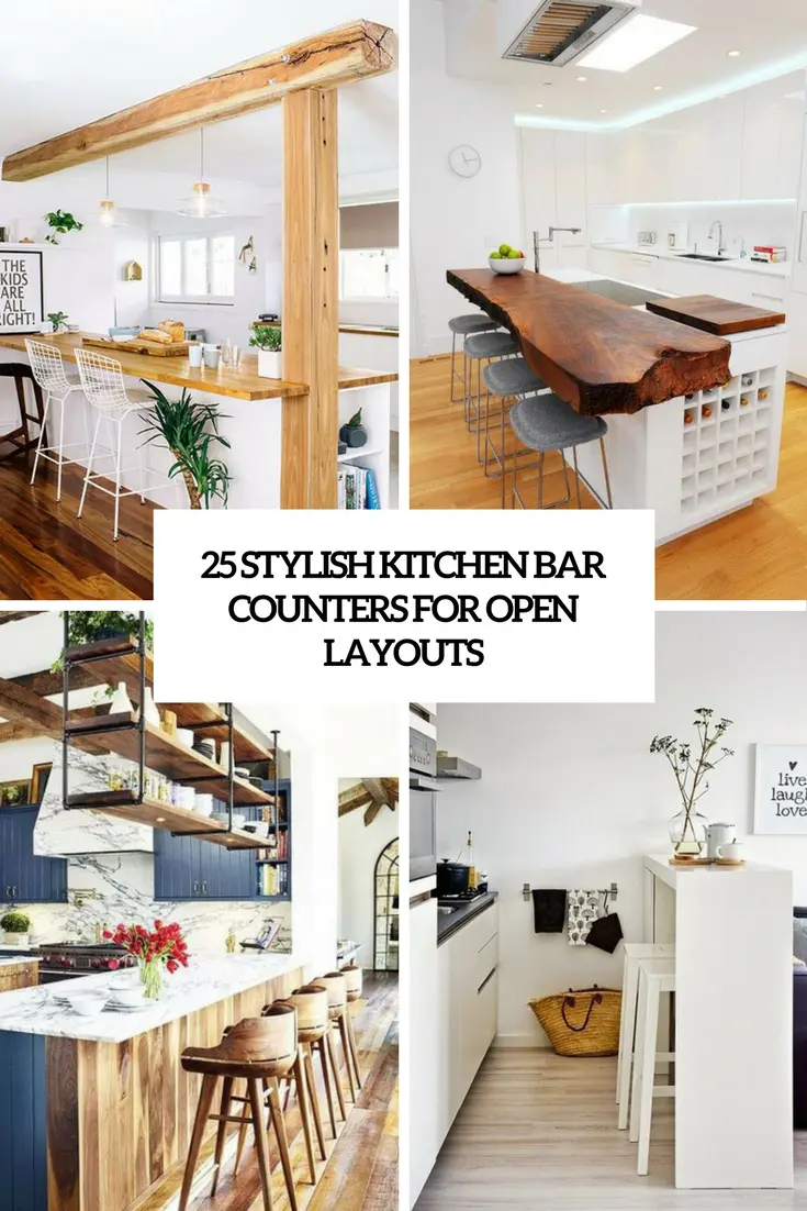 stylish kitchen bar counters for open layouts