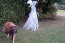 27 such a cheesecloth and wire ghost is great for scaring people outdoors