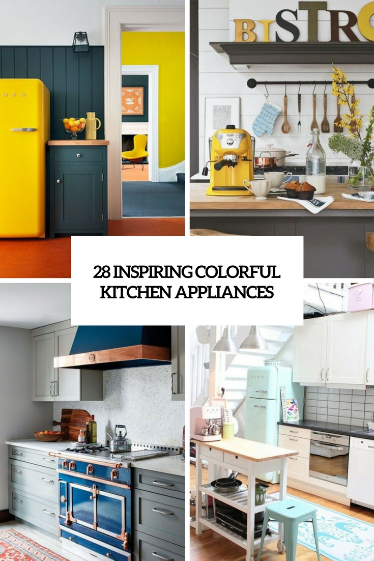 inspiring colorful kitchen appliances