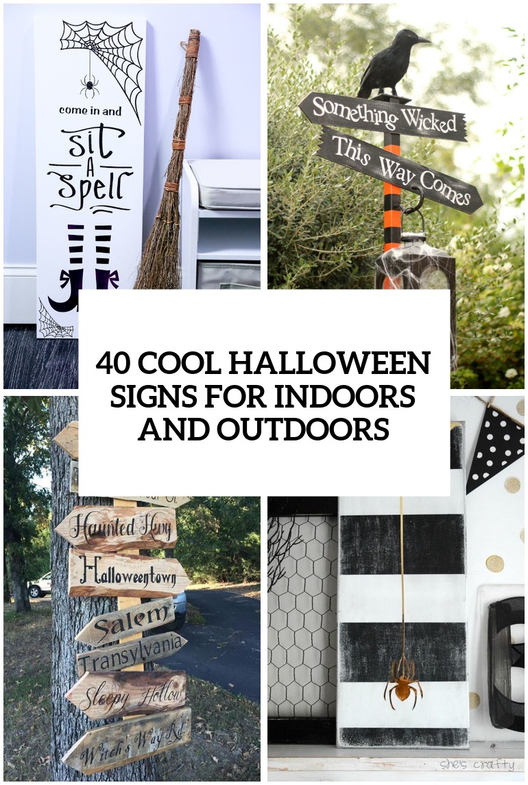 40 Cool Halloween Signs For Indoors And Outdoors