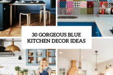 30 gorgeous blue kitchen decor ideas cover