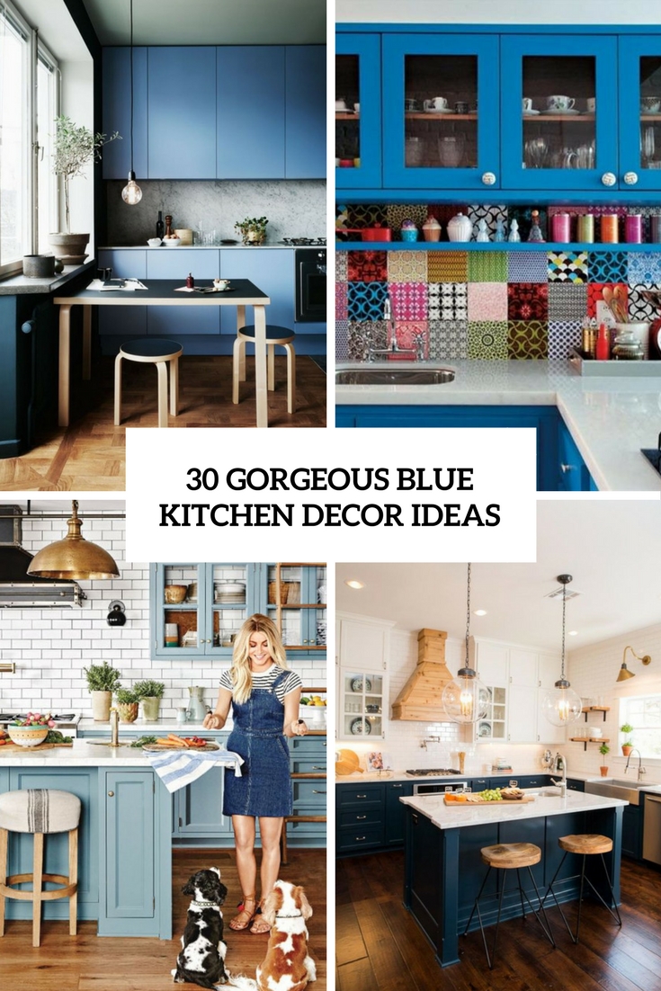 gorgeous blue kitchen decor ideas