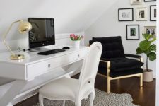 31 dalmatian print rug for highlighting a neutral girlish home office