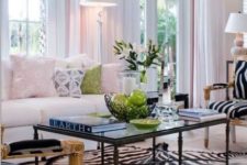 33 exquisite zebra upholstery chairs and a zebra print rug for a glam space