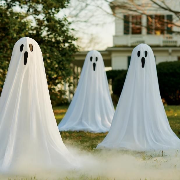 several spooky spirits wpuld look great together especially if you add small pulsing light sources insde each of them