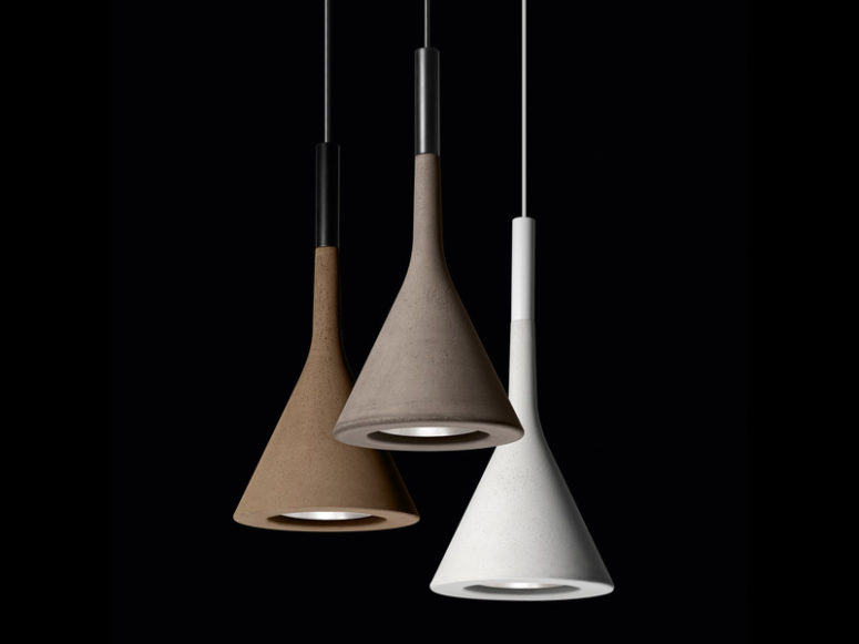 Aplomb is a cool pendant lamp made of concrete and now it's available in three fall inspired colors   green, burgundy and sandy yellow