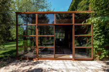 02 The glass volume is made of glass and corten, and such glazings make one feel outside while being inside
