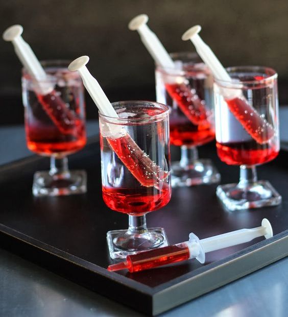 Bloody shirley temples are ideal for a blood or vampire themed party