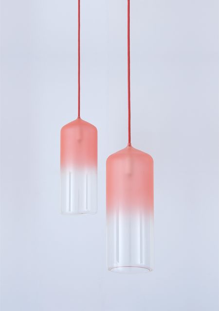 pink glass gradient lamps look chic and will add a cool and soft touch to any space