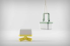 01 Binaer lamp is a creative item with simple modern design and a touch of color that can be used throughout the house or outdoors