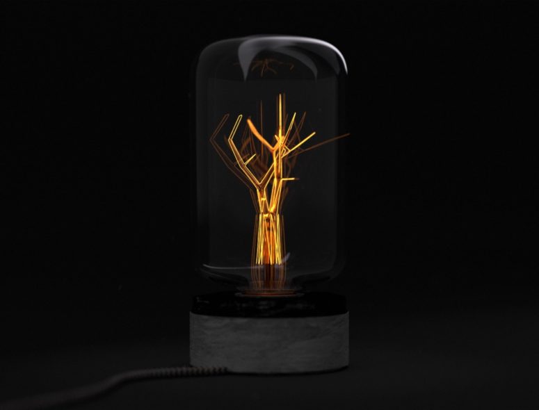 Hi-Tech Lamp That Reminds Of Destroyed Rainforests