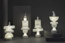 02 A light group created with eight basic forms stacked in different configurations – reminds of Greek sculptures to me