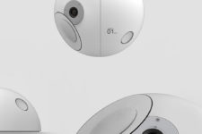 02 The speaker can be hung or attached to the wall, and it provides 360 degrees sound