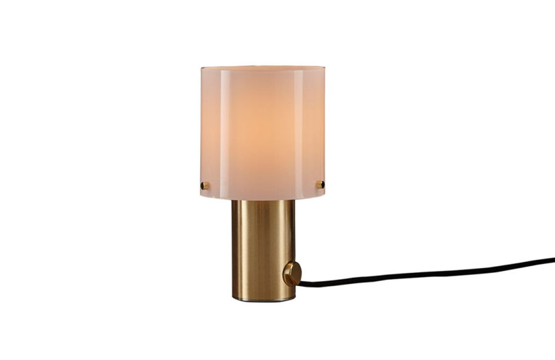 Here's a brass base and opal shade lamp   it looks very soft and pretty