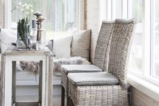 05 grey painted wicker chairs will make your sunroom more welcoming and look relaxing