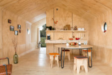 cute plywood small kitchen design