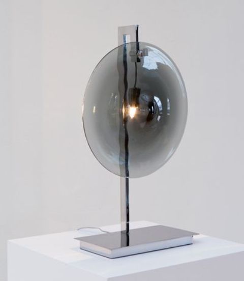 grey glass Orbe lamp looks veyr interesting and modern and will fit most of modern interiors