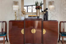 13 The furniture is very elegant, eye-catchy and with chic brass touches