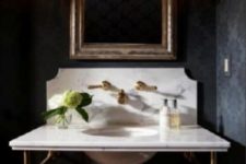 18 a marble and brass bathroom vanity perfectly fits the 1920s style and looks very refined