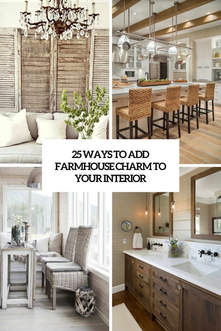 ways to add farmhouse charm to your interior