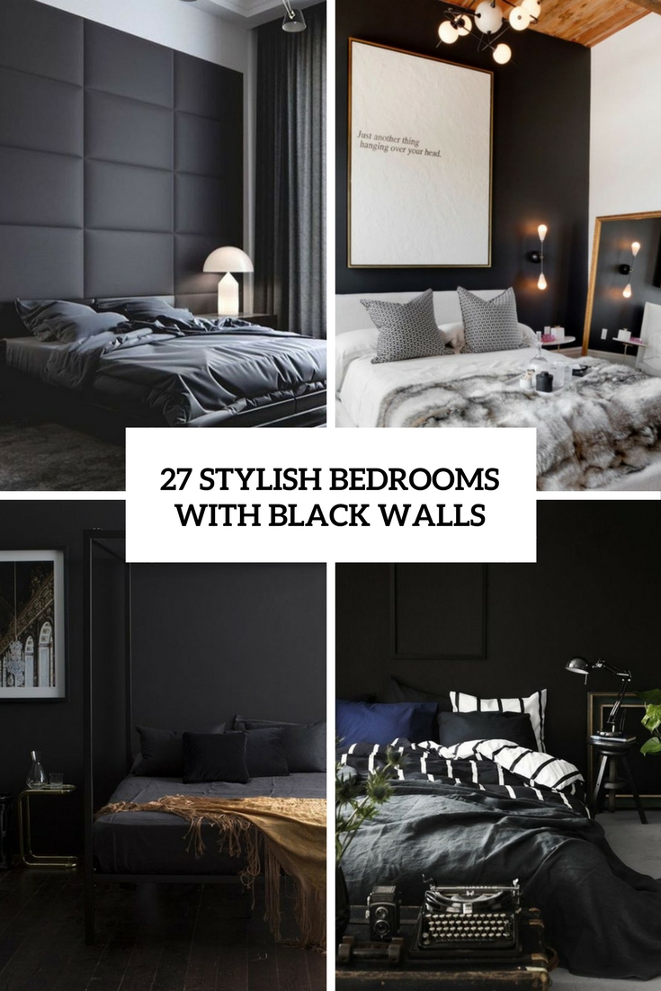 stylish bedrooms with black walls