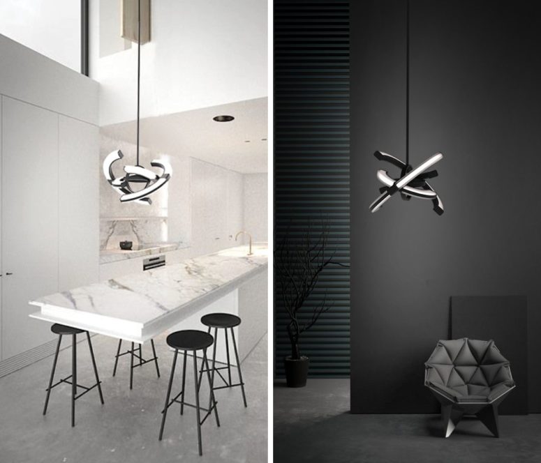 It's not only a sculptural luminaire but also a unique time-telling item for making a bold statement