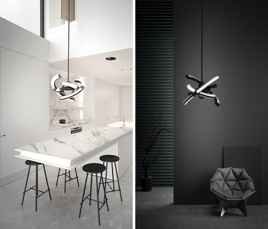 It's not only a sculptural luminaire but also a unique time telling item for making a bold statement