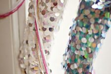 03 colorful large sequin stockings are a fresh and modern take on traditional ones
