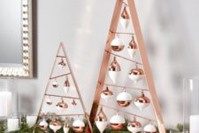 copper christmas trees