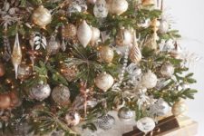 08 mixed metal ornaments in all shades from silver to copper will make your tree shiny and chic